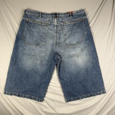 Sean John Jean Shorts Mens 40 Blue Denim Jorts Baggy Wide Leg Y2K Skater