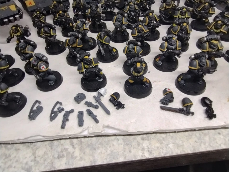 warhammer 40k primogénitos marines espaciales ejército lote escorpiones rojos metal pintado Foto 4 de 4