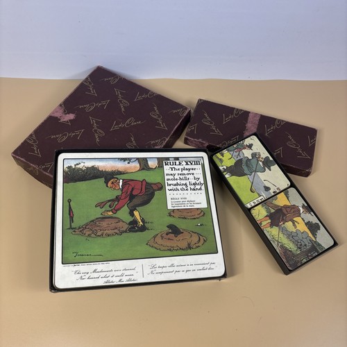 COLCHONETAS Y POSAVASOS Reglas de Golf CHARLES CROMBIE Diseño Lady Clare En Caja 12 un. - Imagen 2 de 18