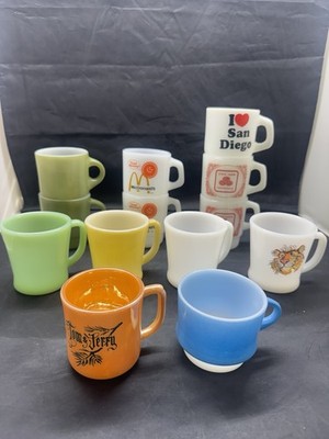 ANCHOR HOCKING FIRE KING VINTAGE 13 PIECE COFFEE MUG CUP