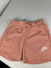 Nike Girls XL Sweat Shorts Standard Fit With Pockets Peach Color New 877