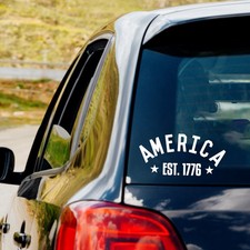 America Est. 1776 Vinyl Decal Sticker Car Truck Window Laptop Patriotic USA