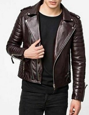 ONTBYB Mens Fashion Pu Leather Motorcycle Slim Fit Oblique Zip Jackets ONTBYB Mens Fashion Pu Leather Motorcycle Slim Fit Oblique Zip Jackets