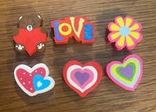 Set of Six Erasers for School - New open box