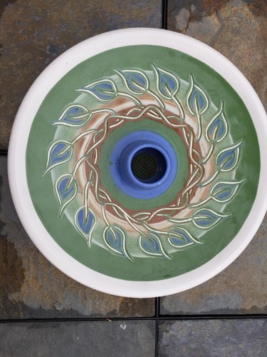 Letrero Kenzan de Cerámica Raku Ikebana Estudio Japonés Yin Yang Feng Shui PAVO REAL - Imagen 3 de 5
