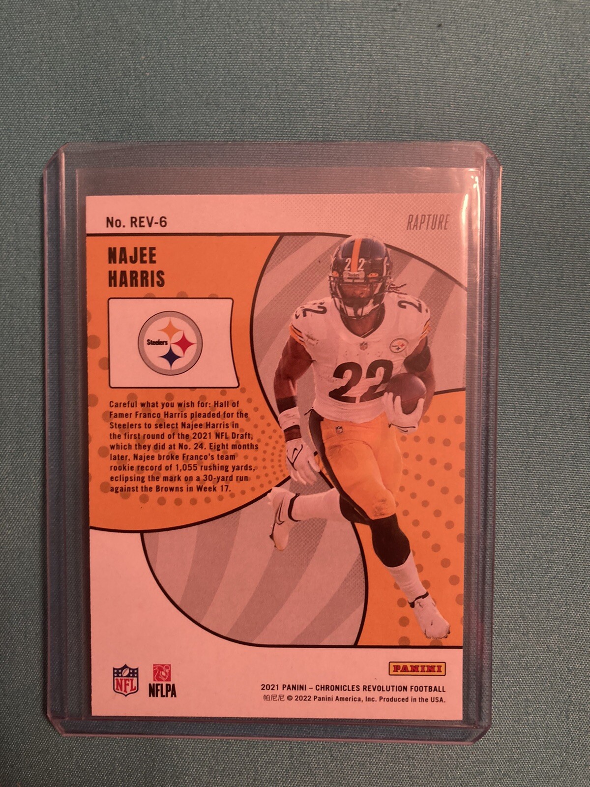 2021 Revolution Najee Harris Rapture Rev6 Rookie Fanatics Exclusive