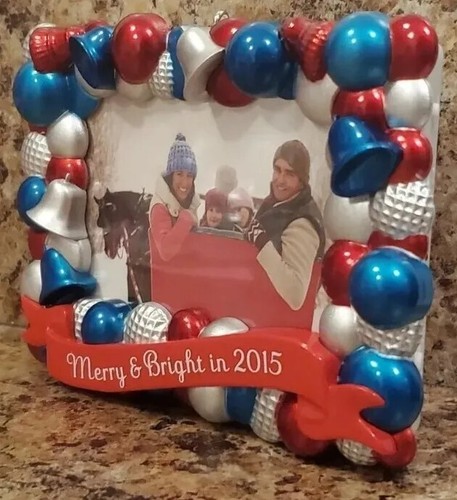 Hallmark Andenken Magic Merry & Bright Foto Halter Ornament datiert 2015 neu im Karton 🔔 - Bild 5 von 19