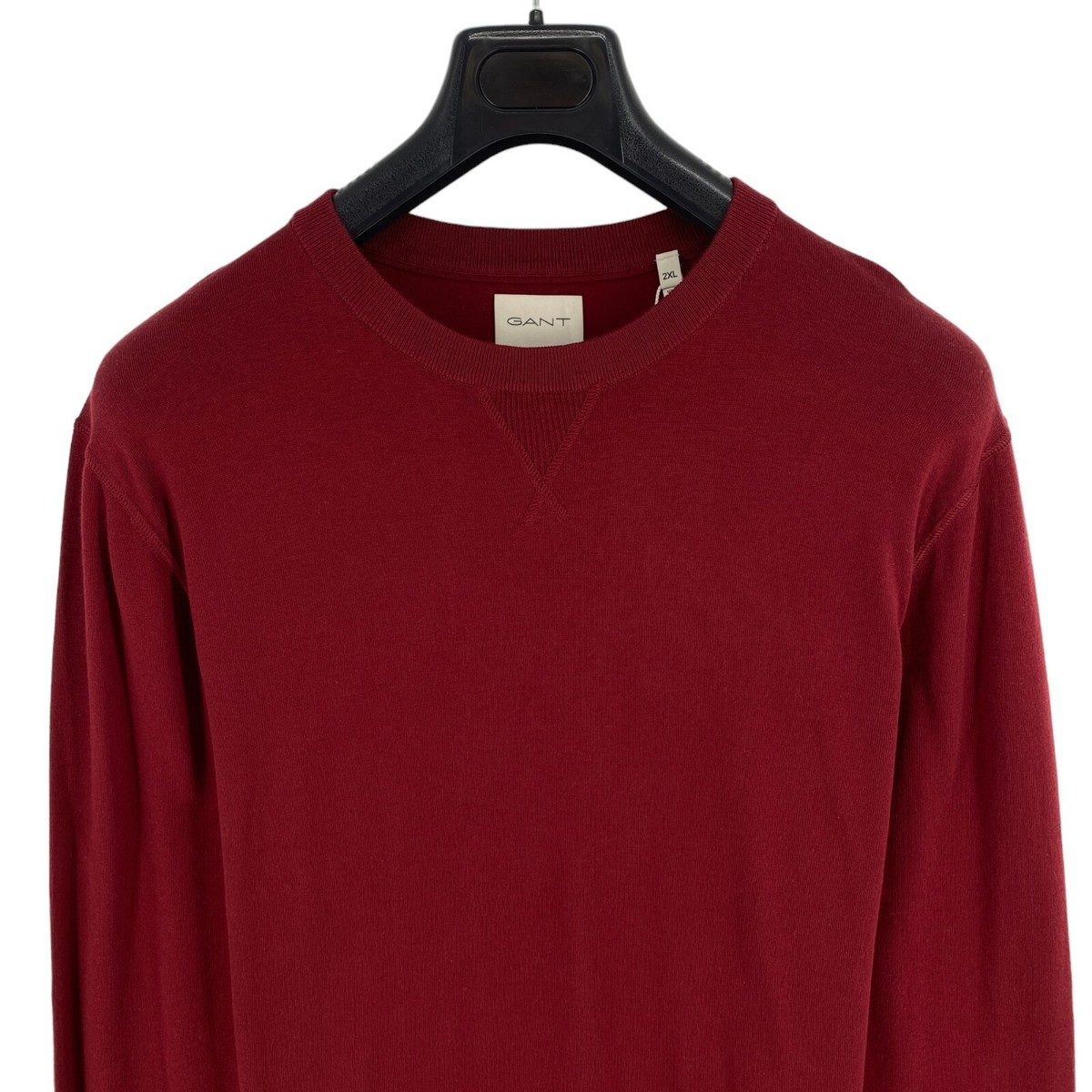 GANT Fröhlich Rote Baumwolle Seide Rundhals Sweatshirt Pullover