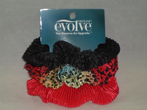 3 Pack Scrunchie Assorted Colors Firstline Evolve Hair Accessories B18-16