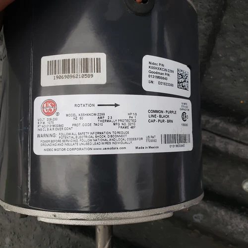 MODEL K55HXKCW-2299 Condenser Fan Motor