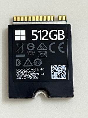 Model 1912 512GB SSD NVMe M.2 2230 PCIe 3. x4 For Microsoft Surface Laptop Pro X
