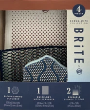 Scotch-Brite 3M Foam Mesh Scrubber Reusable 4 Quick Dry Non-Scratch Scrub Sponge