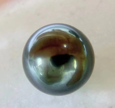 11mm South Sea Genuine Black Blue Round Loose Pearl Undrilled
