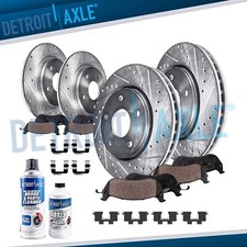 Front Rear Drilled Rotors Brake Pads for 2007 2008 Optima Kia Magentis Sonata