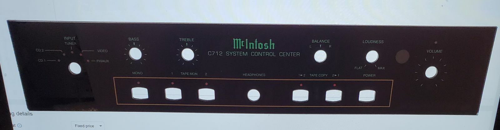McIntosh C712 vintage audio equipment - eBay listing photo 4