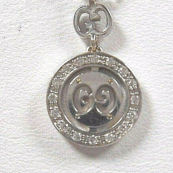 Collana Ciondolo Gucci Oro Diamante Doppia G Icona Twirl Logo