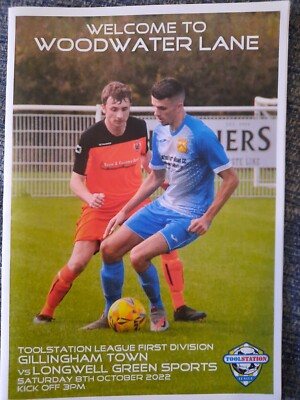 #ad GILLINGHAM TOWN v LONGWELL GREEN SPORTS TOOLSTATION WESTERN LGE 1ST DIV 2022 GBP 3.50