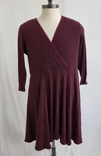 Urban Outfitters Kimchi Burgandy Aline Wrap Sweater Dress Womens Size XXL