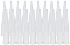 Replacement Screw on Caulk Tube Nozzles 4.25" Natural Color 20-Pack
