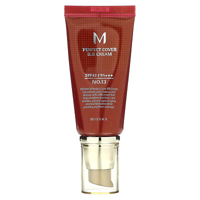 M Perfect Cover B.B Cream, SPF 42 PA+++, No. 13 Bright Beige, 1.7 fl oz (50 ml)