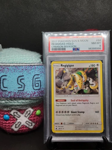 Regigigas - 84/111 - #84  - Holo - Pokemon Sun & Moon Crimson Invasion - PSA 8