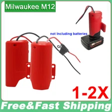 1-2X DIY Power Wheels Adapter Holder Compatible With Milwaukee M12 12V Battery