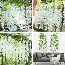 3.6Ft Artificial Wisteria Vine Ratta Hanging Garland Silk Flowers Wedding Decor