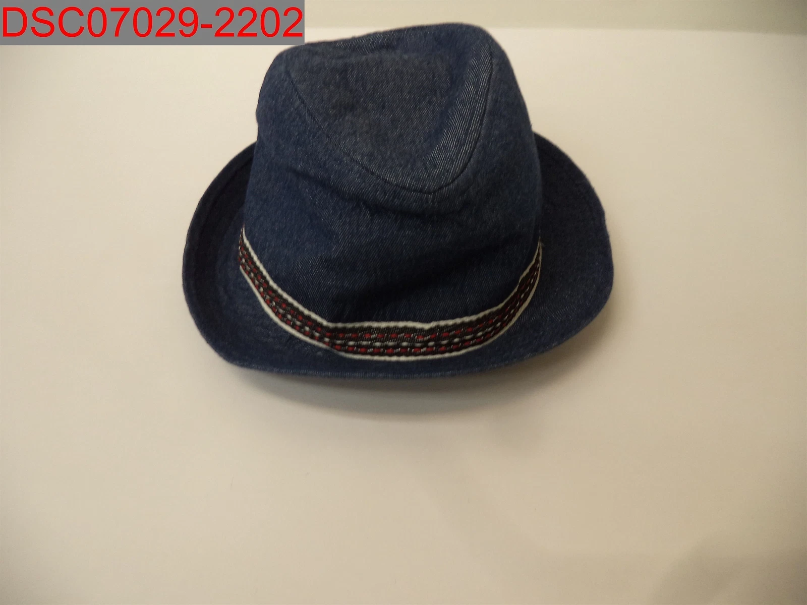 NWOT - Zara Accessories Toddler Boys Blue Denim Fedora Hat, Size 2-4T