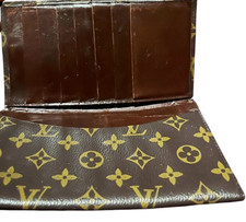 Vintage Louis Vuitton Monogram Leather Folding Clutch Wallet