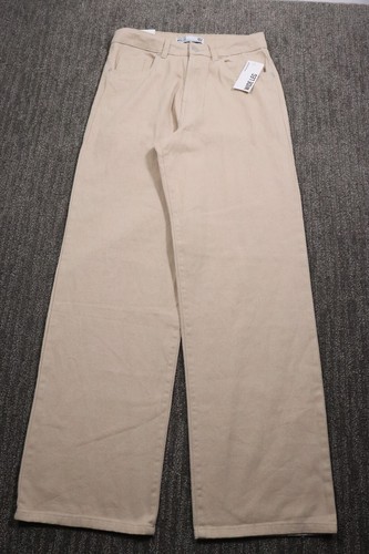Women's Juniors Size 7 Khaki Pants High-rise Wide-Leg Y2K Flared Skater NWT - Picture 2 of 17