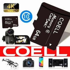 COELL Micro SDXC 64G Memory Card  TF Ultra Class10 High Speed Fast Flash