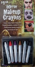 Halloween Horror Makeup - Six Crayons - Pirate Vampire Zombies Cosplay NEW