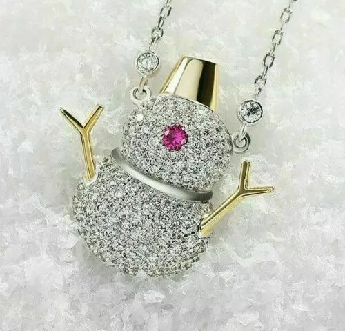 Diamond snowman deals pendant