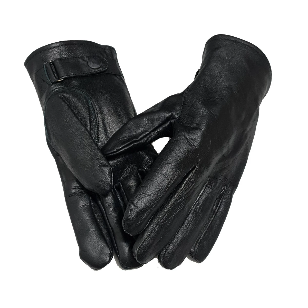 Mens gray leather gloves deals
