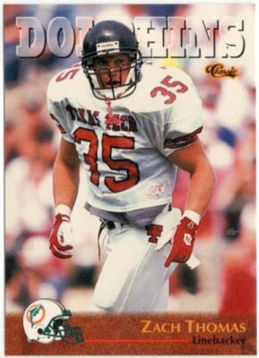 1996 Classic NFL Rookies Zach Thomas Rookie Card #38 Dolphins | eBay