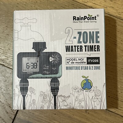 RainPoint (ITV205) - 2 Independent Zones - Digital Programmable - Water Timer