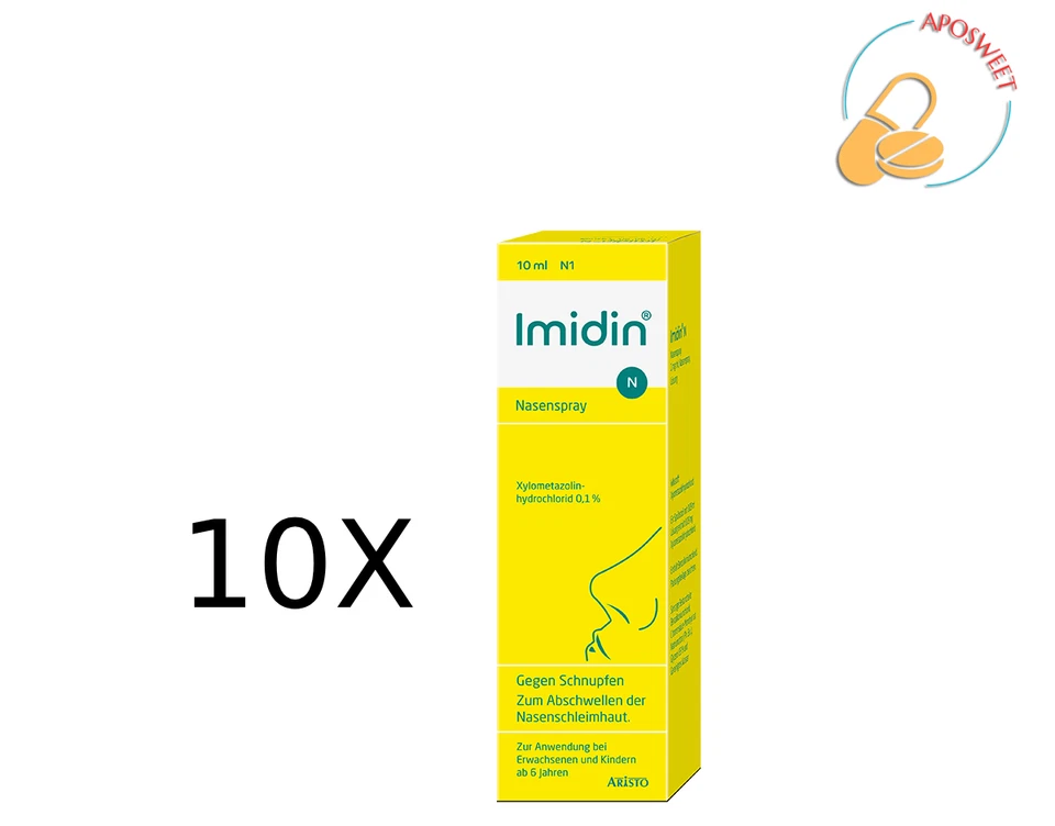 ARISTO PHARMA GMBH 10x IMIDIN N Nasenspray 10 ml, PZN 04507581