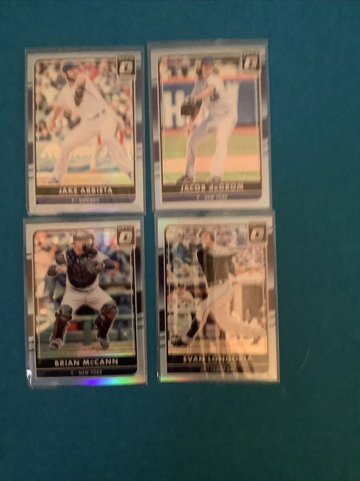 Lote de impresión corta óptica Donruss Degrom Arrieta Longoria Mccann todas las tarjetas/50 Foto 2 de 2