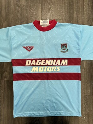 Original Authentic PONY West Ham United 1993/1994 DICKS 3 Heimtrikot Herren Small