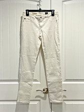 AG Adriano Goldschmied Women's SZ 28R The Stilt Cigarette Leg Denim Jeans White