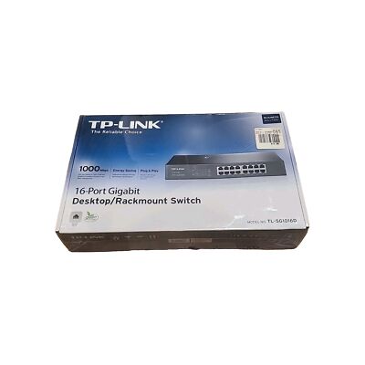 TP-Link TL-SG1016D 16-Port Gigabit Desktop Rackmount Switch . New Still Sealed 