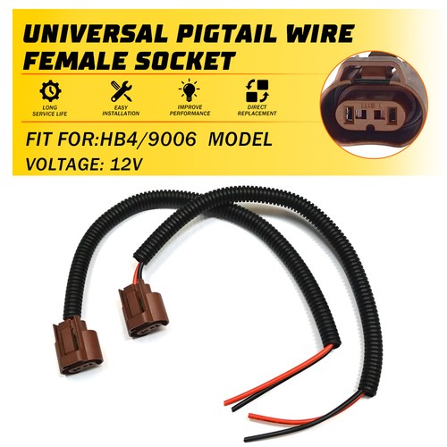 Extension Wire Pigtail Female U 9140 Fog Light Harness Bulb - Foto 2