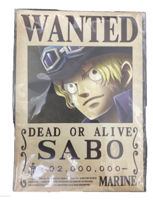 ワンピース サボ ポスター ONE PIECE WANTED POSTER SABO NEWS OFFICIAL MUGIWARA STORE