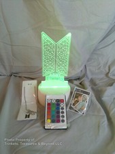 BTS Bulletproof LED Night Light with Remote, Stickers  Necklace Gift Set