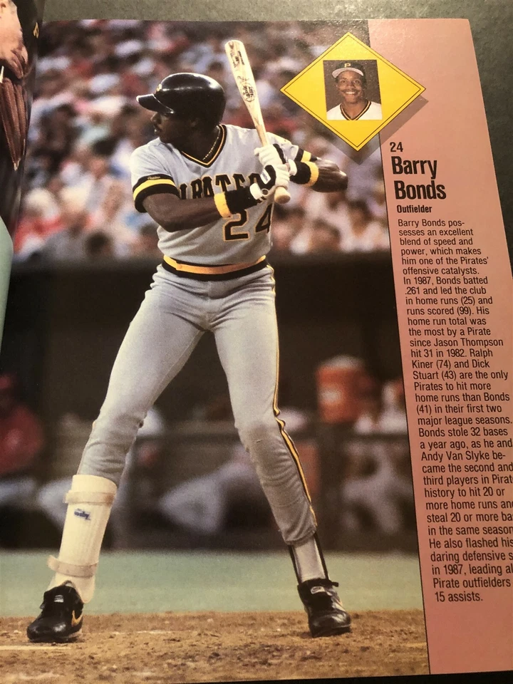 1988 PITTSBURGH PIRATES Yearbook BARRY BONDS Bobby BONNILA JIM LEYLAND Van Slyke - Image 2 of 2