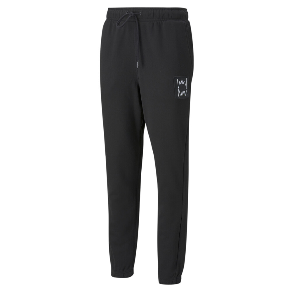 Спортивные брюки Puma Hoops Pivot на завязках Мужские черные повседневные спортивные штаны 532110