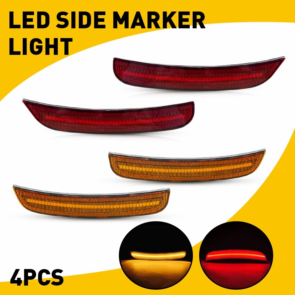 15-23 Chrysler 300 300C 300S Amber Red LED Marker Lights EPU