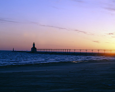 Michigan City East Light breakwater lighthouse Michigan City Indiana Photo Print