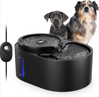 Waterfall Dog Water Fountain, Hygienic 5-Stage Filtered Water, 2 Heights