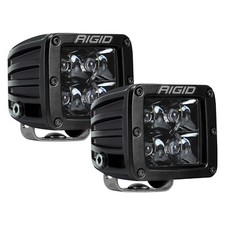 Rigid 202213blk Pair Of Midnight Edition Pro Led Lights D-series Dually Spot Pro